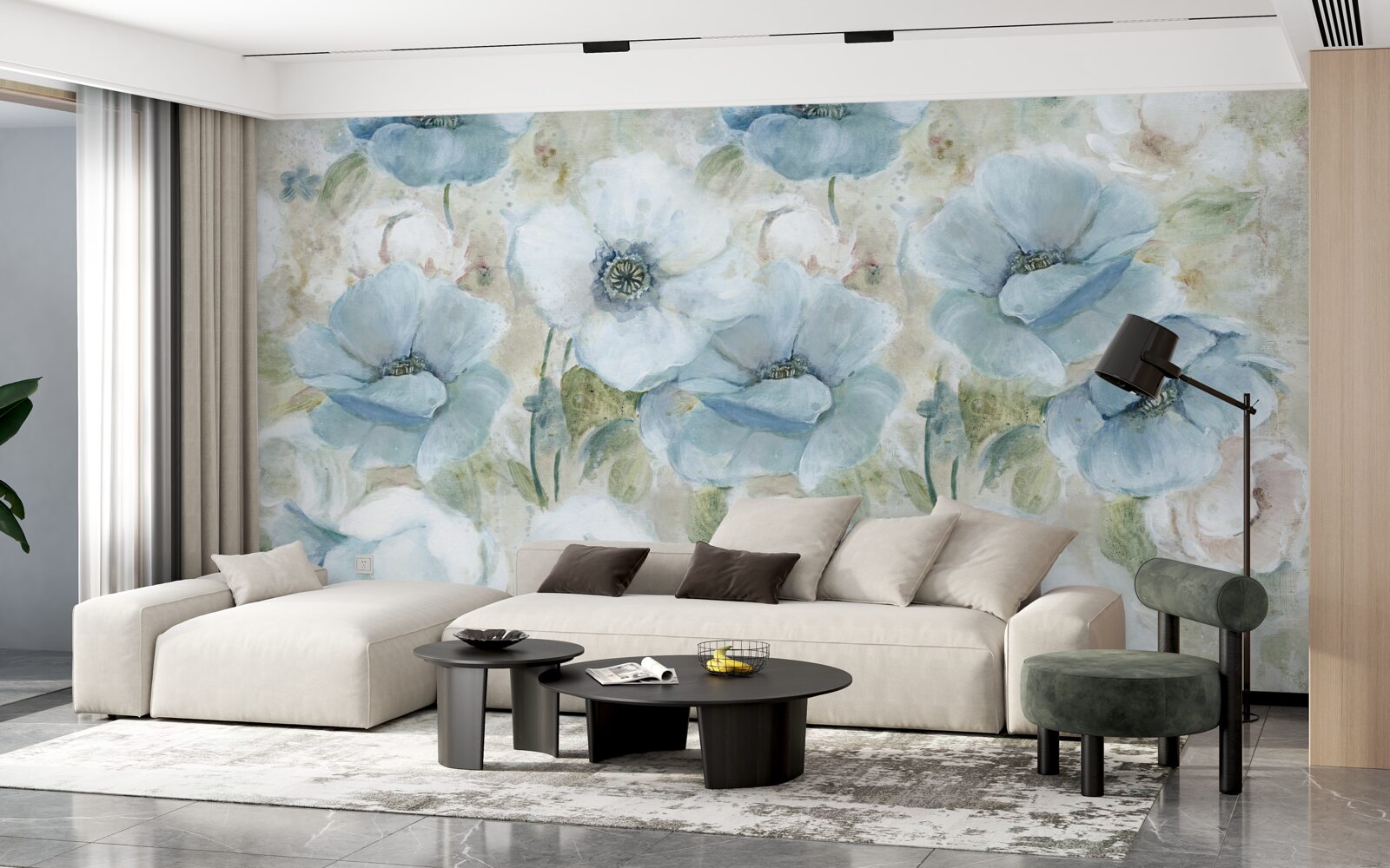 Fotobehang de delicatesse van de klaproos