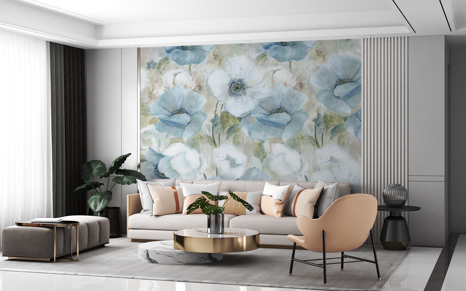 Fotobehang de delicatesse van de klaproos