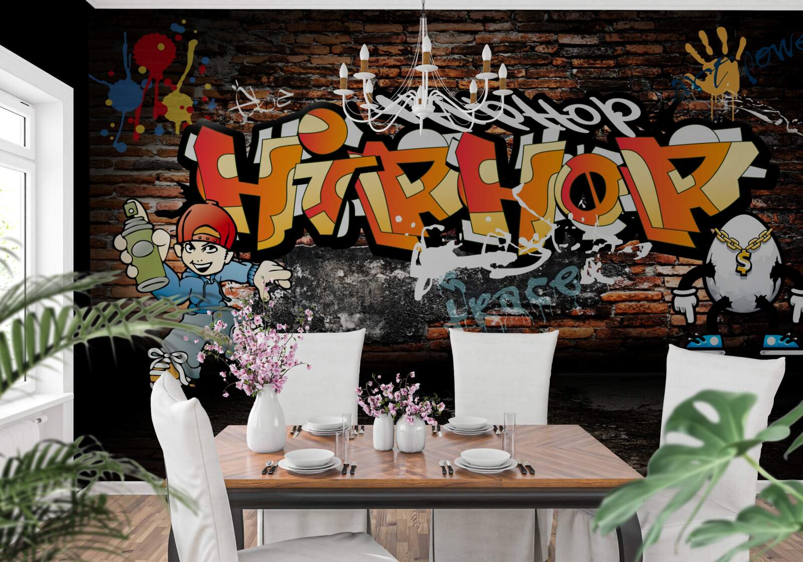 Fotobehang hiphop graffiti