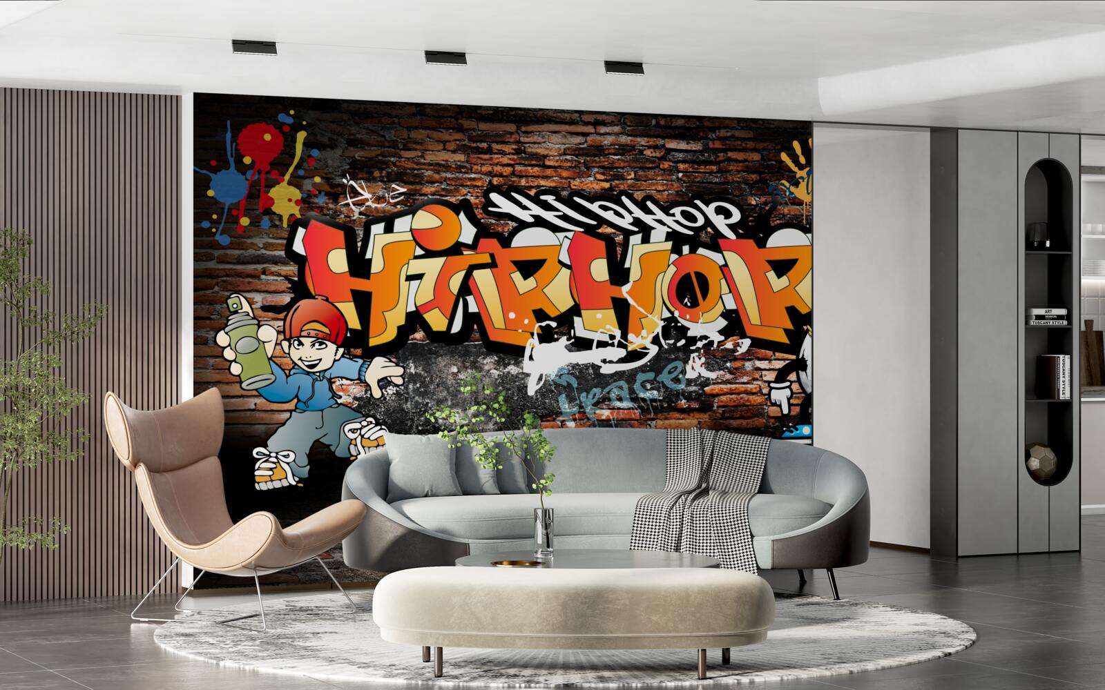 Fotobehang hiphop graffiti