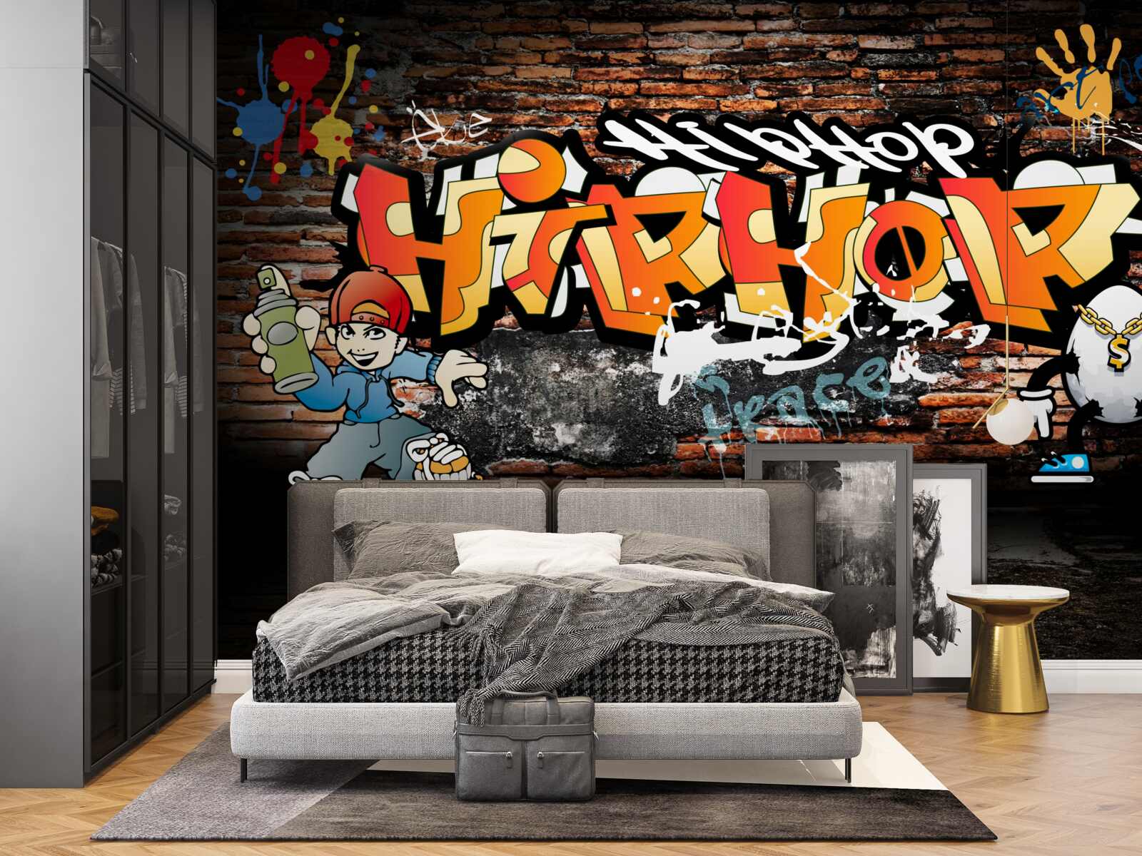 Fotobehang hiphop graffiti