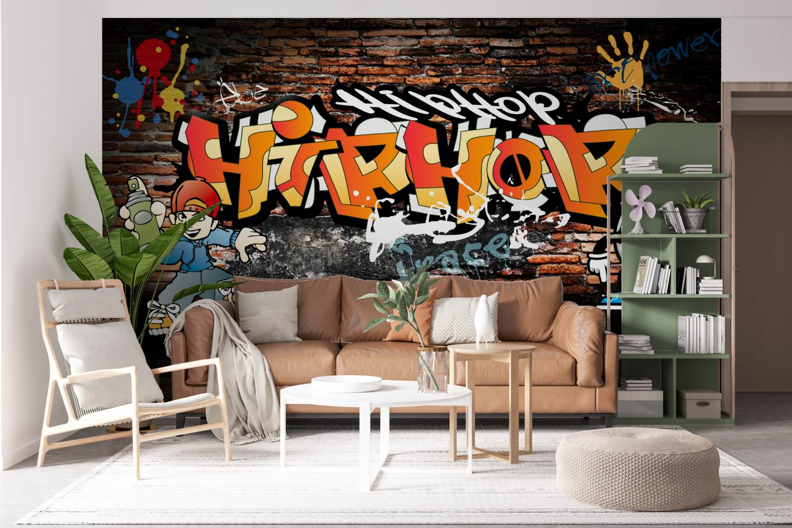 Fotobehang hiphop graffiti