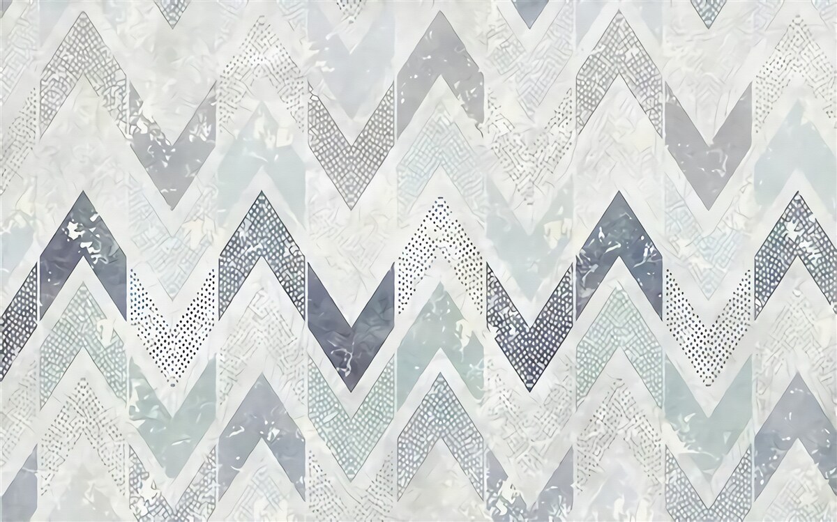 Fotobehang koude lijnen die in een zigzagpatroon lopen