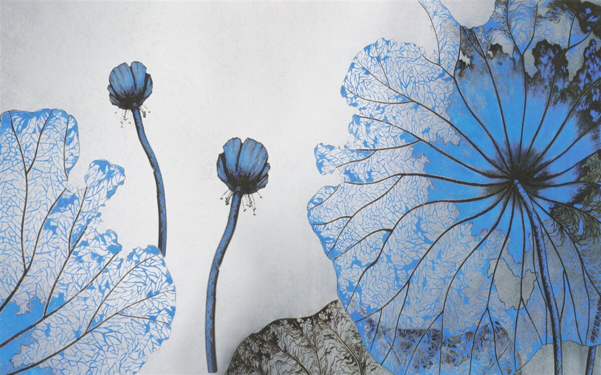 Fotobehang een gedetailleerd overzicht van exotische bloemen