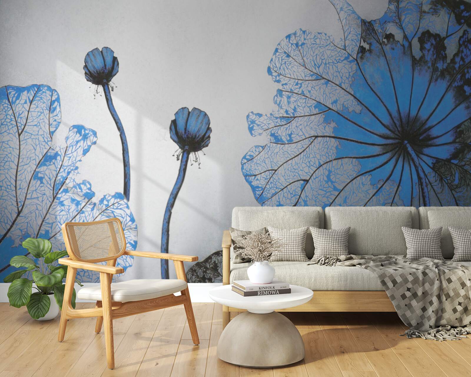 Fotobehang een gedetailleerd overzicht van exotische bloemen