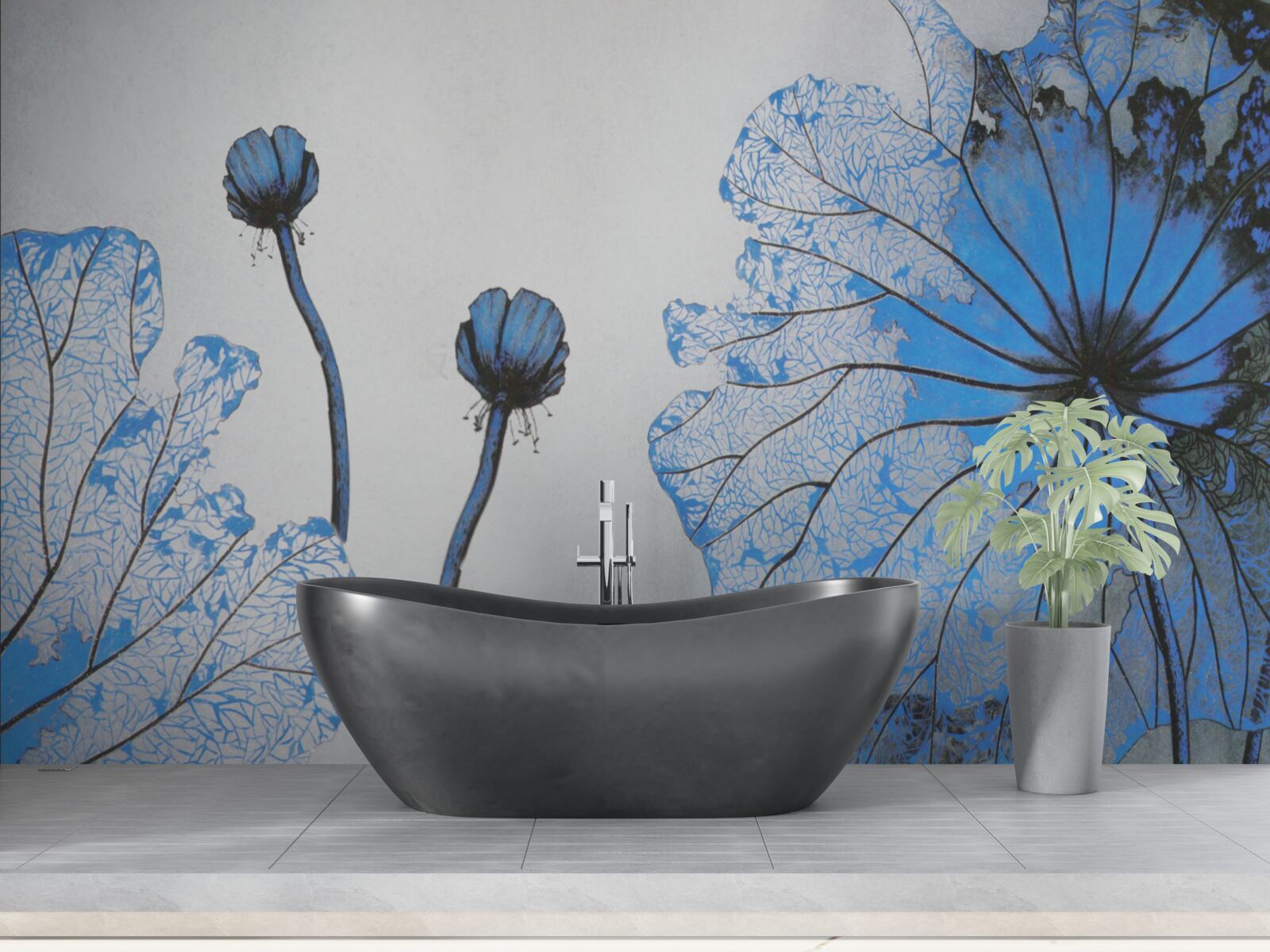 Fotobehang een gedetailleerd overzicht van exotische bloemen