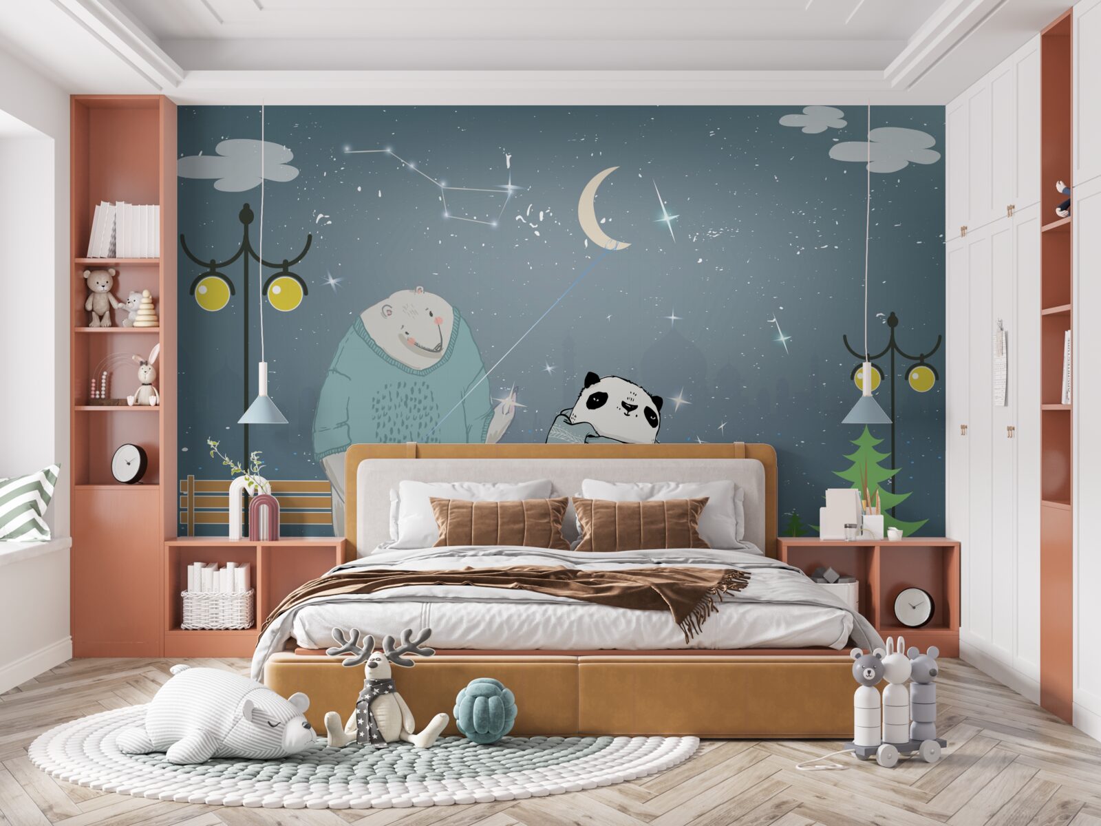 Fotobehang avondwandeling in de miskin