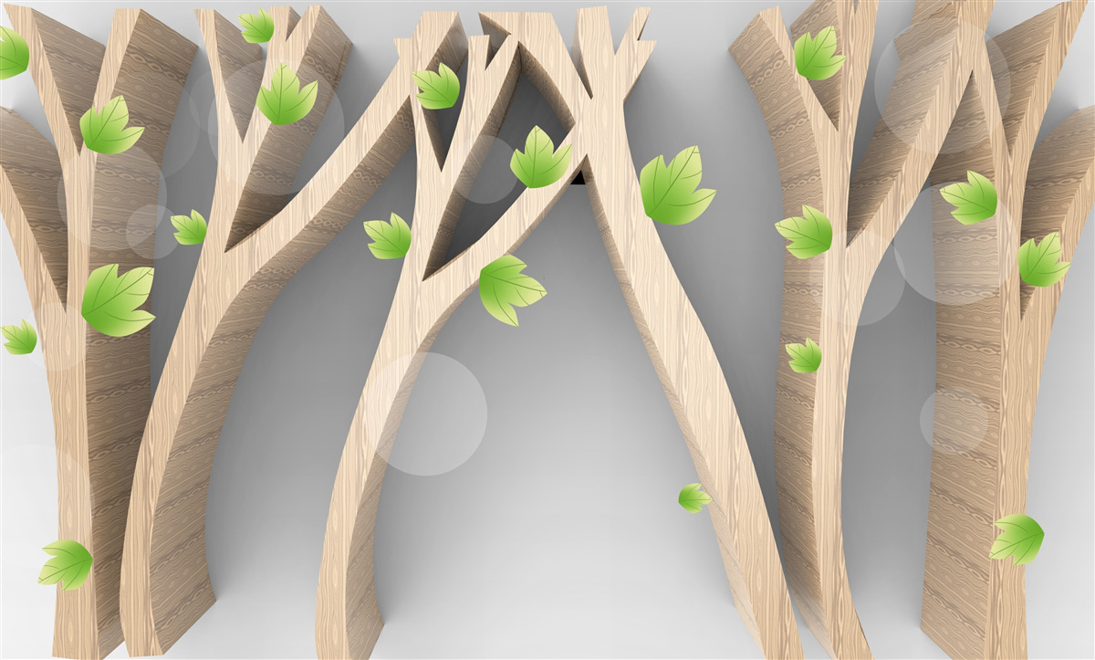 Fotobehang abstract loofbos