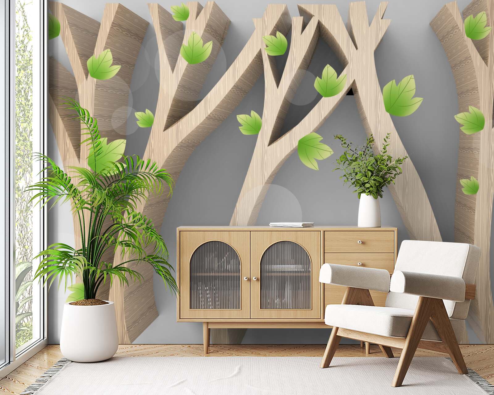 Fotobehang abstract loofbos