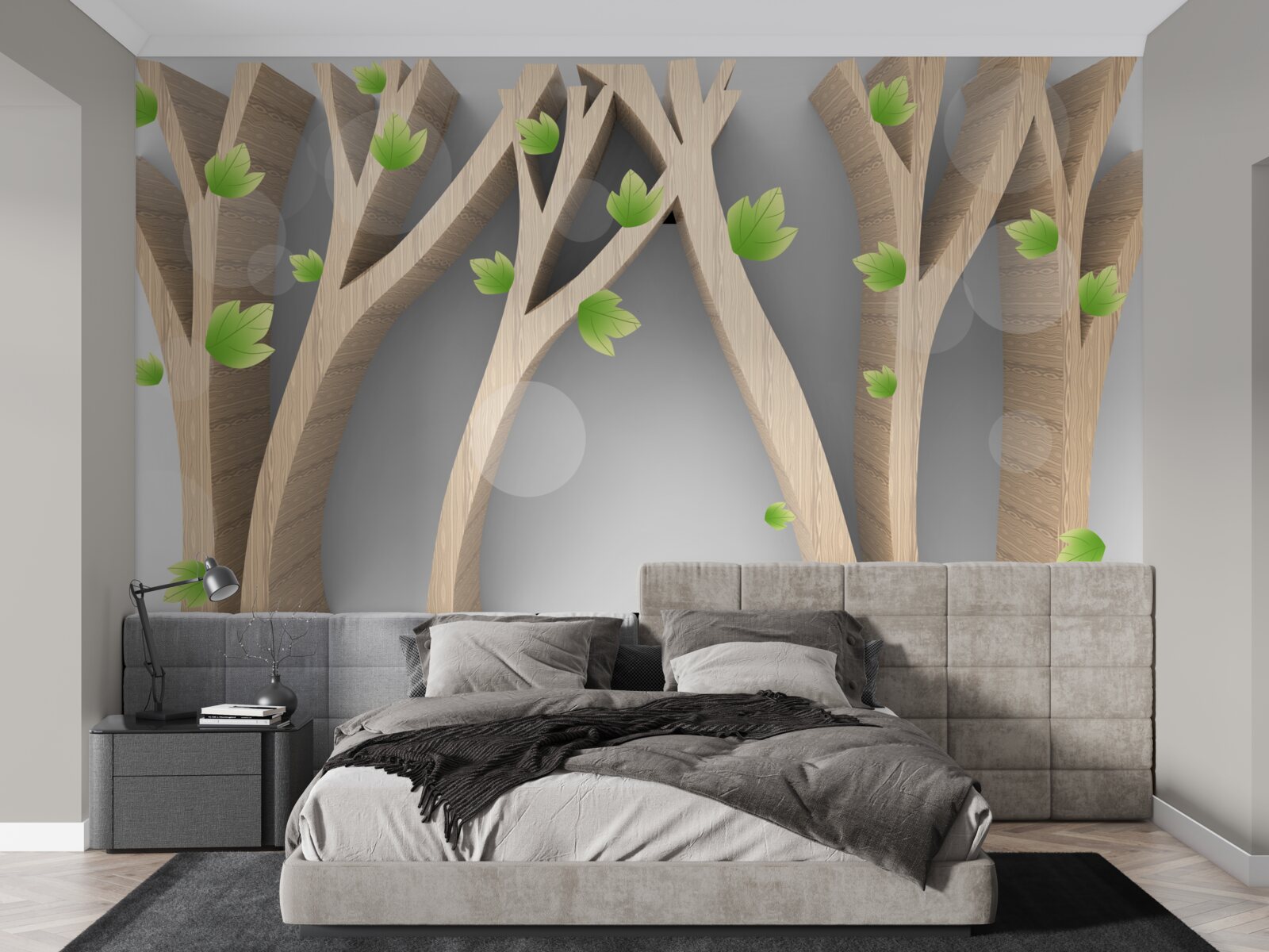 Fotobehang abstract loofbos