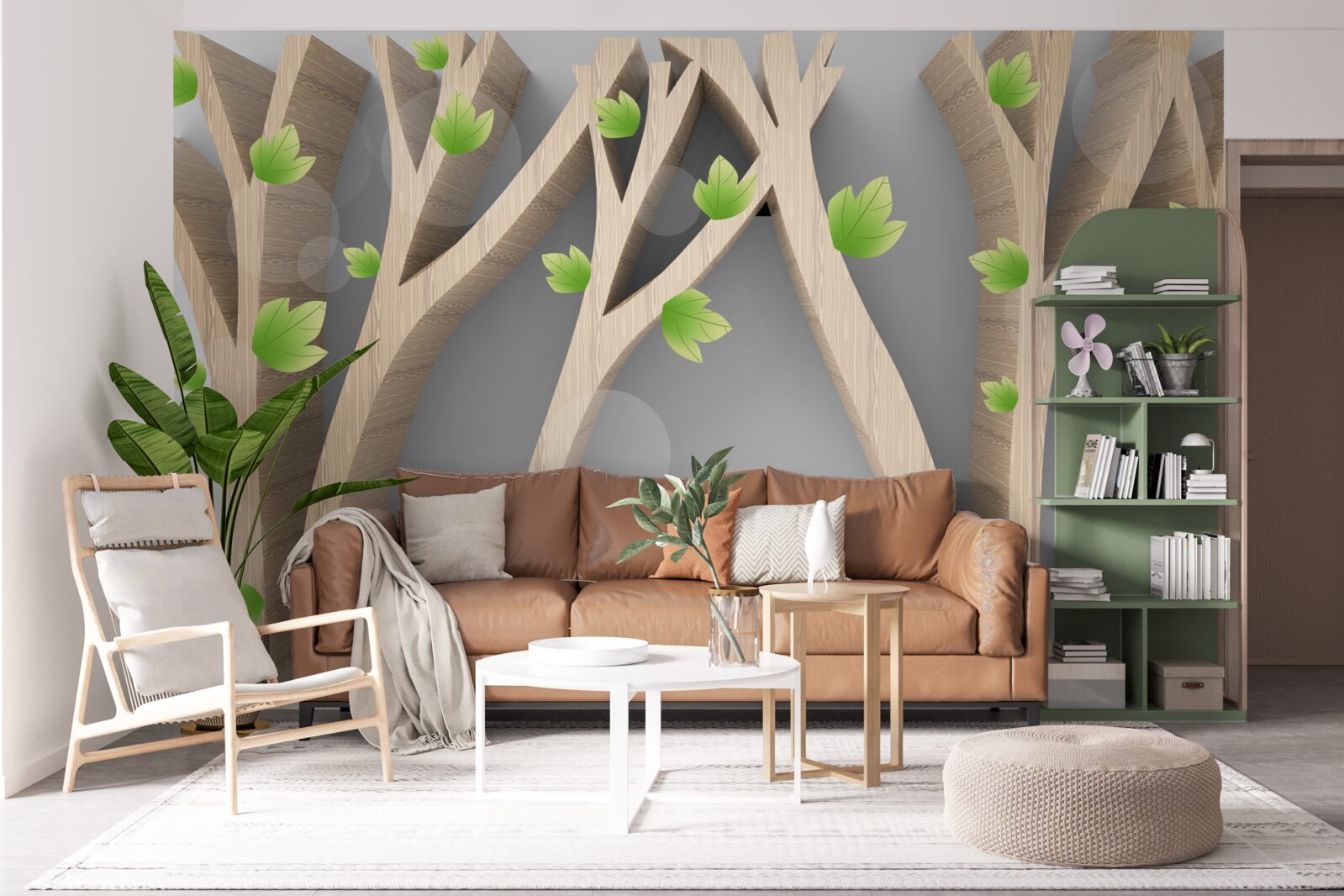 Fotobehang abstract loofbos