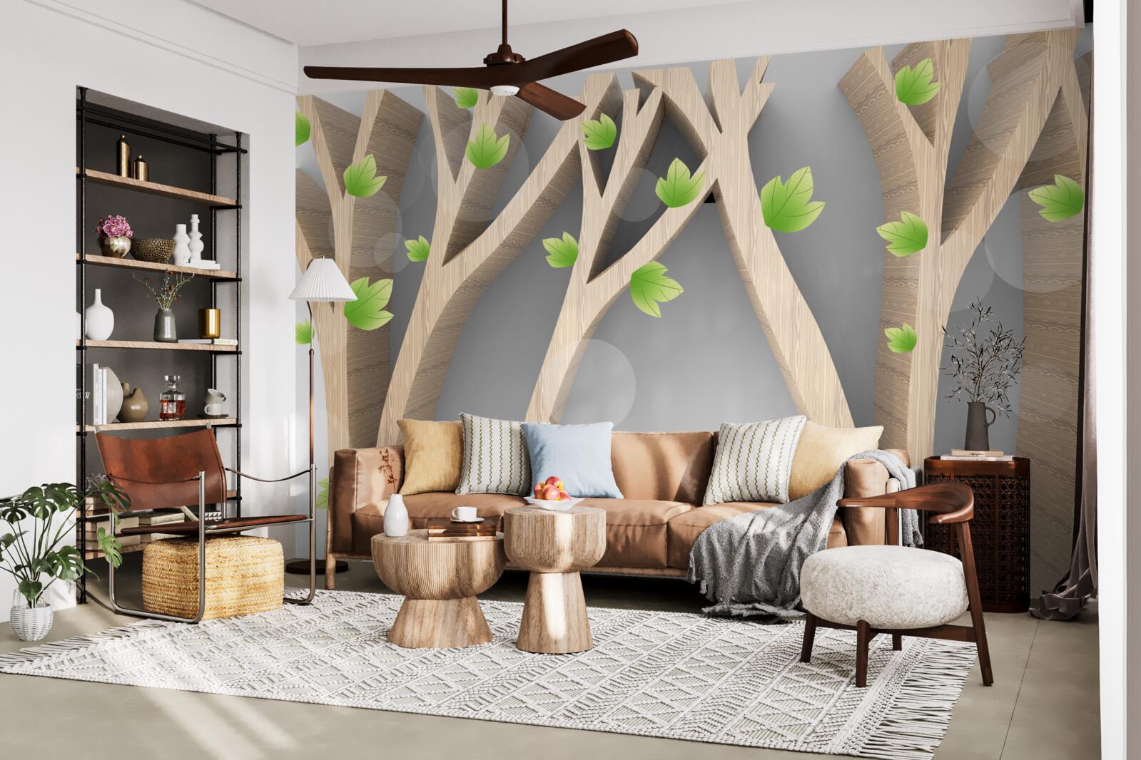 Fotobehang abstract loofbos