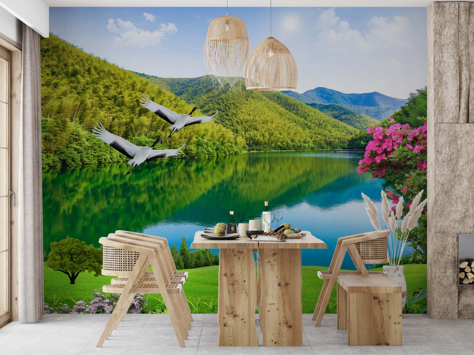 Fotobehang de betoverende schoonheid van de zomerse bergen