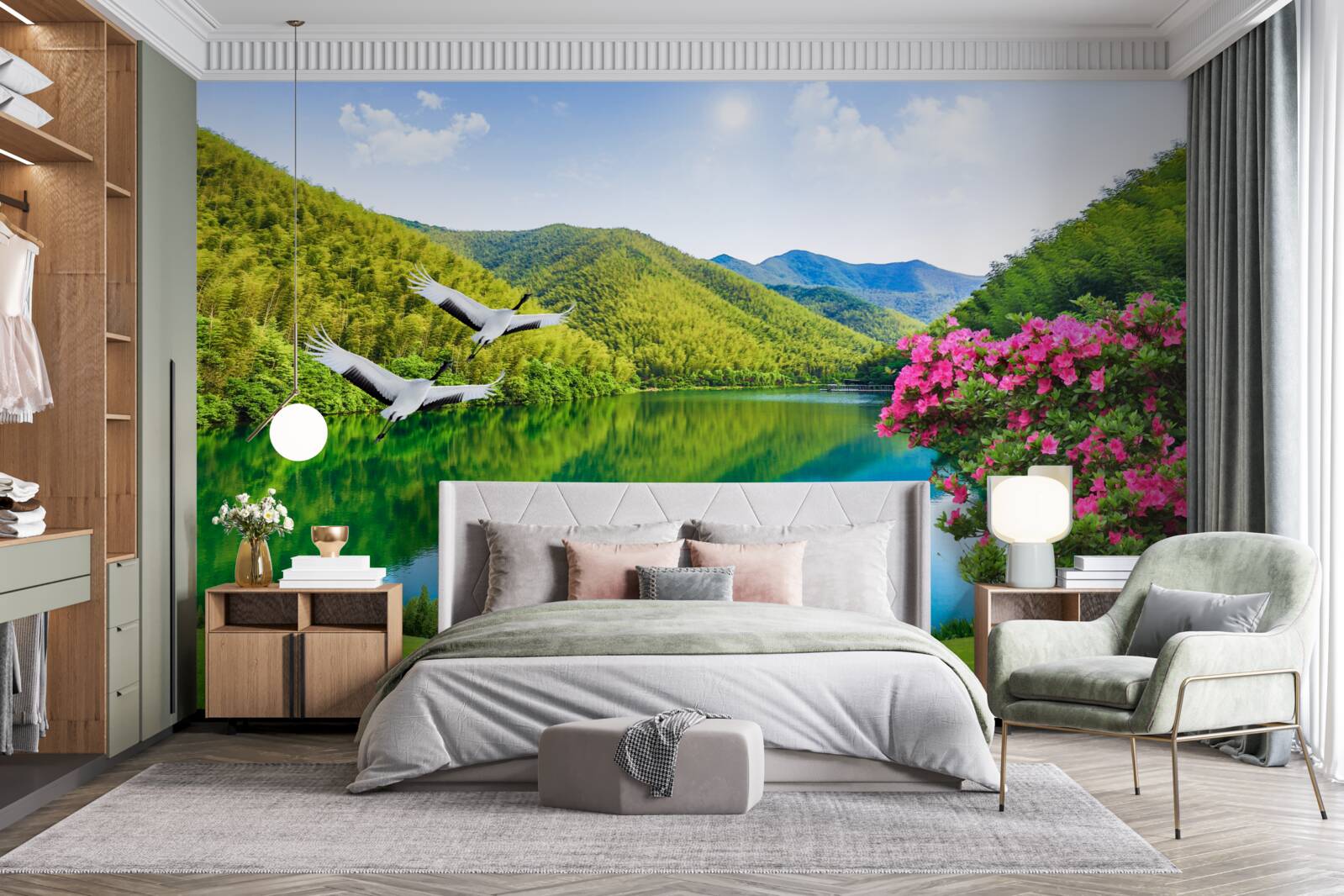 Fotobehang de betoverende schoonheid van de zomerse bergen