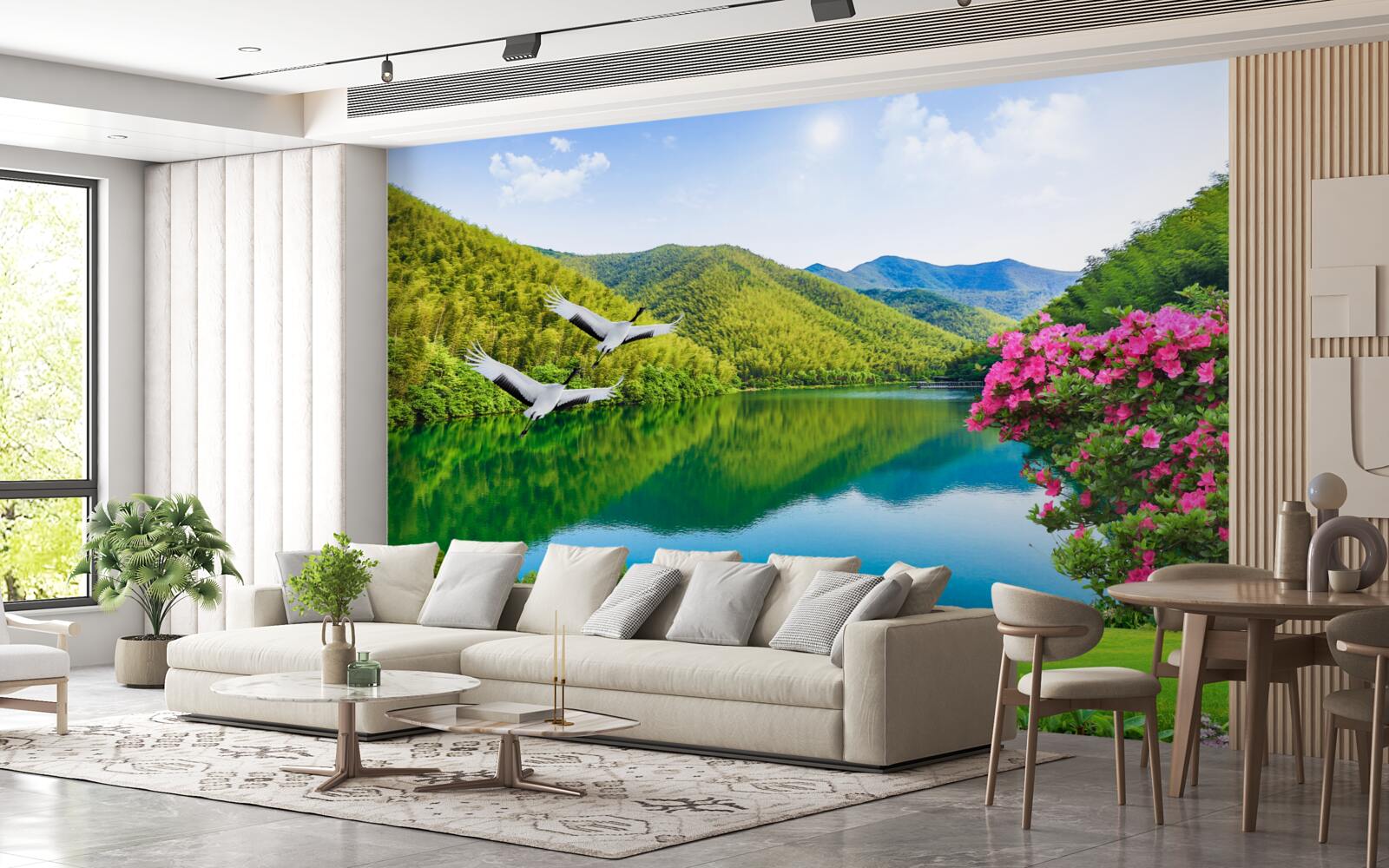 Fotobehang de betoverende schoonheid van de zomerse bergen