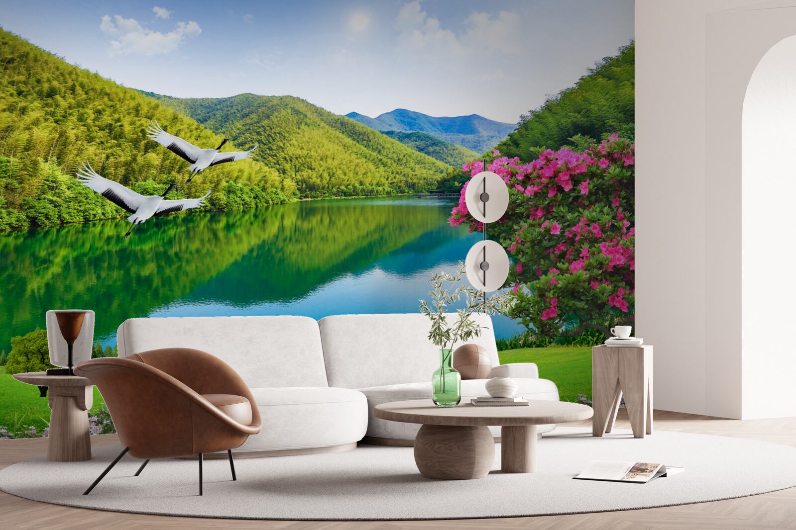 Fotobehang de betoverende schoonheid van de zomerse bergen