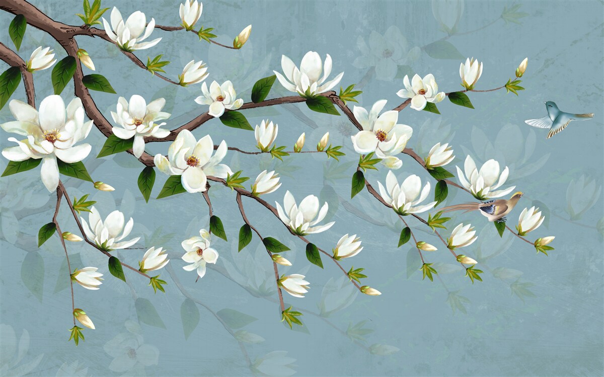 Fotobehang schepsel met vleugels nadert lichtknoppen