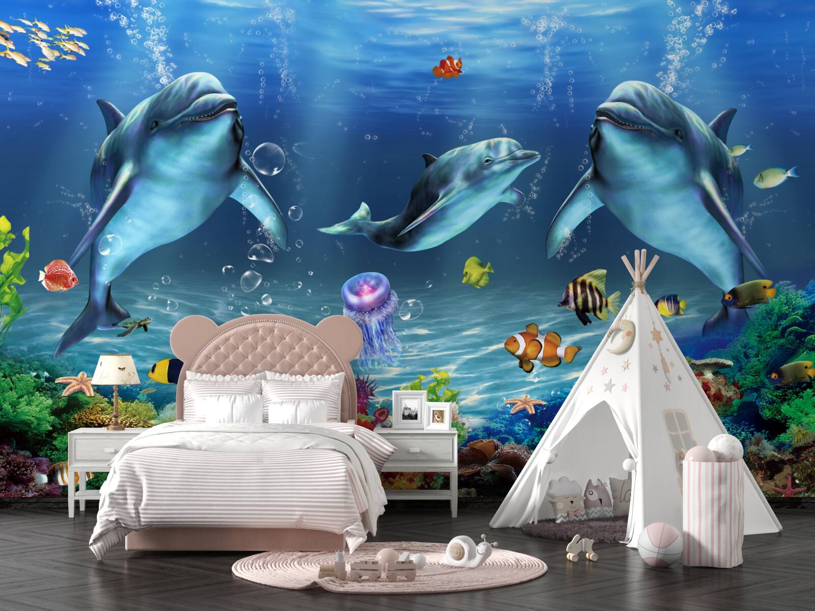 Fotobehang waterbewoners - dolfijnen
