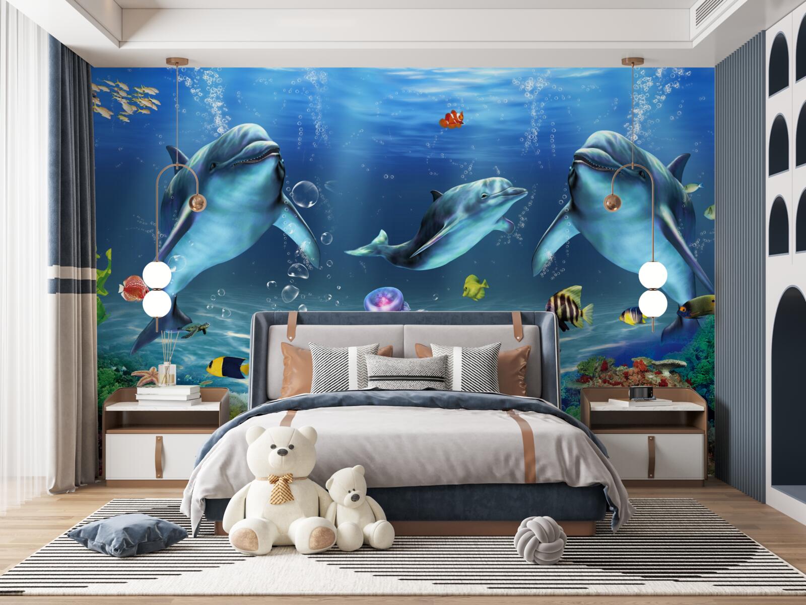 Fotobehang waterbewoners - dolfijnen