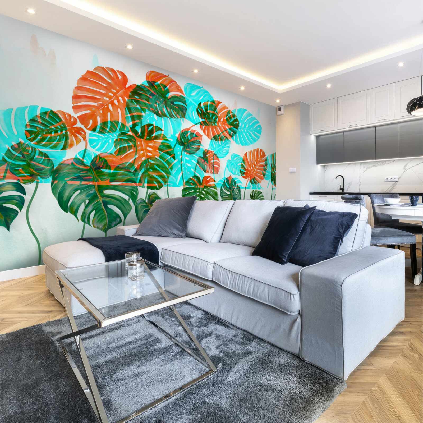 Fotobehang monstera met groene bladeren