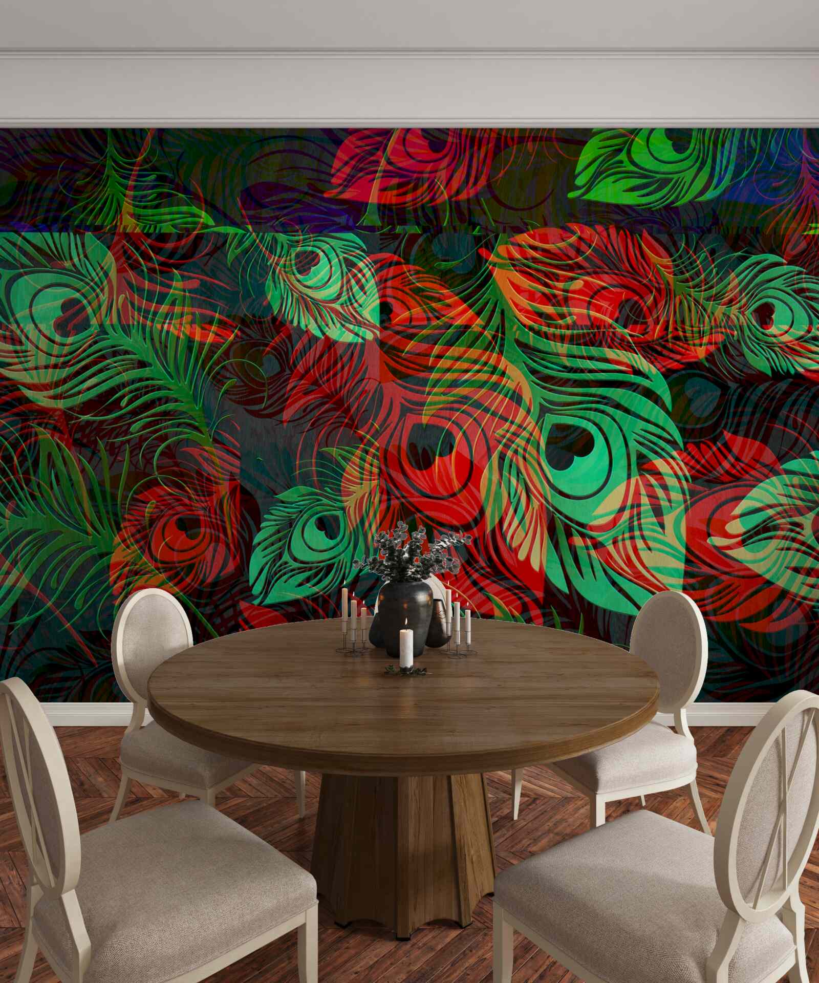 Fotobehang gouden veren van ongelooflijke schoonheid