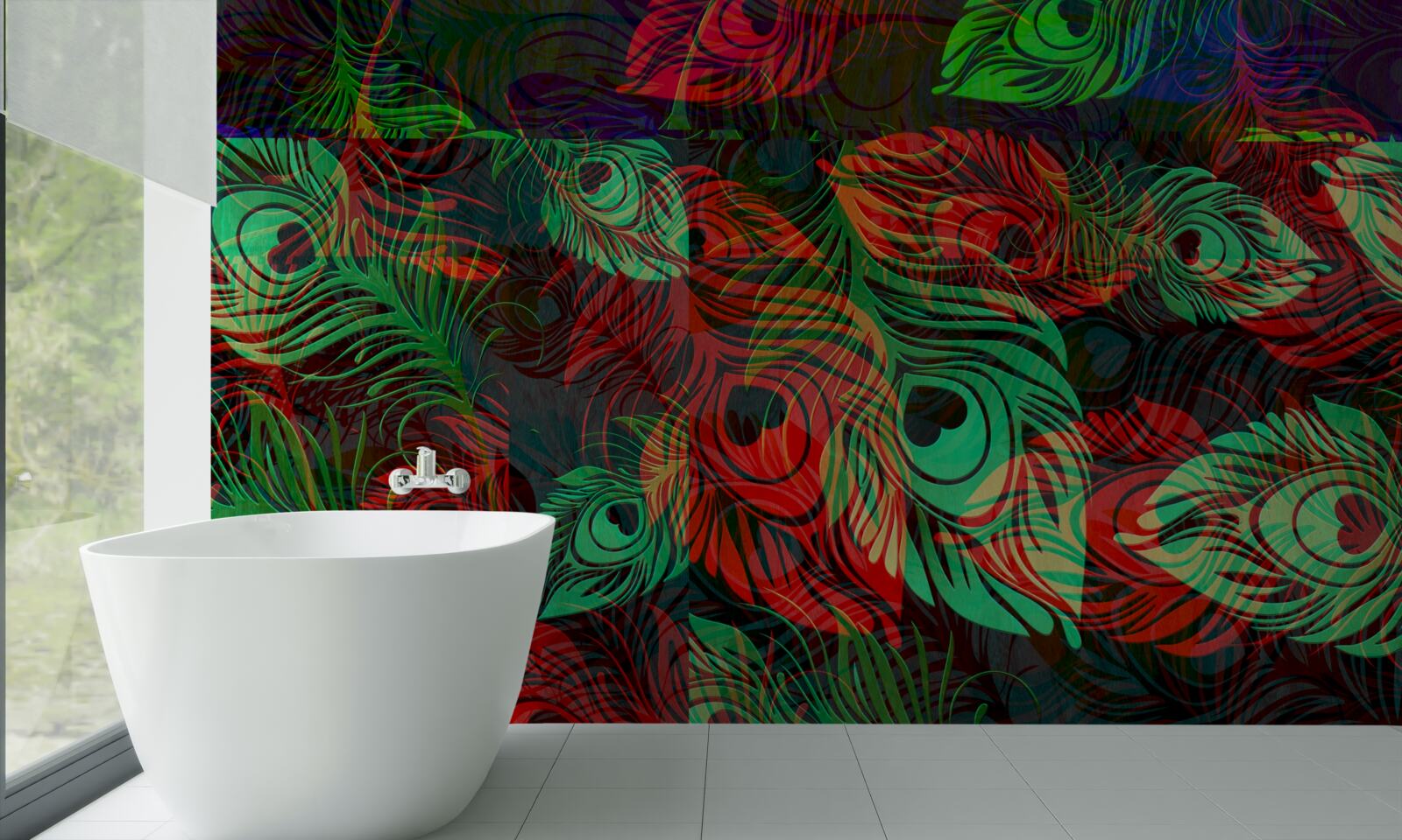 Fotobehang gouden veren van ongelooflijke schoonheid