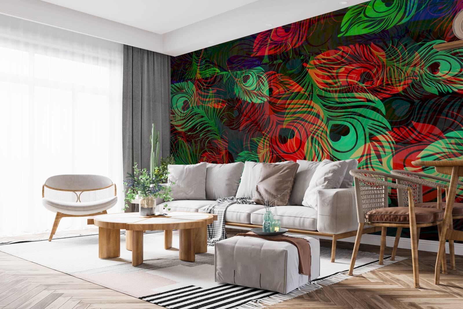 Fotobehang gouden veren van ongelooflijke schoonheid