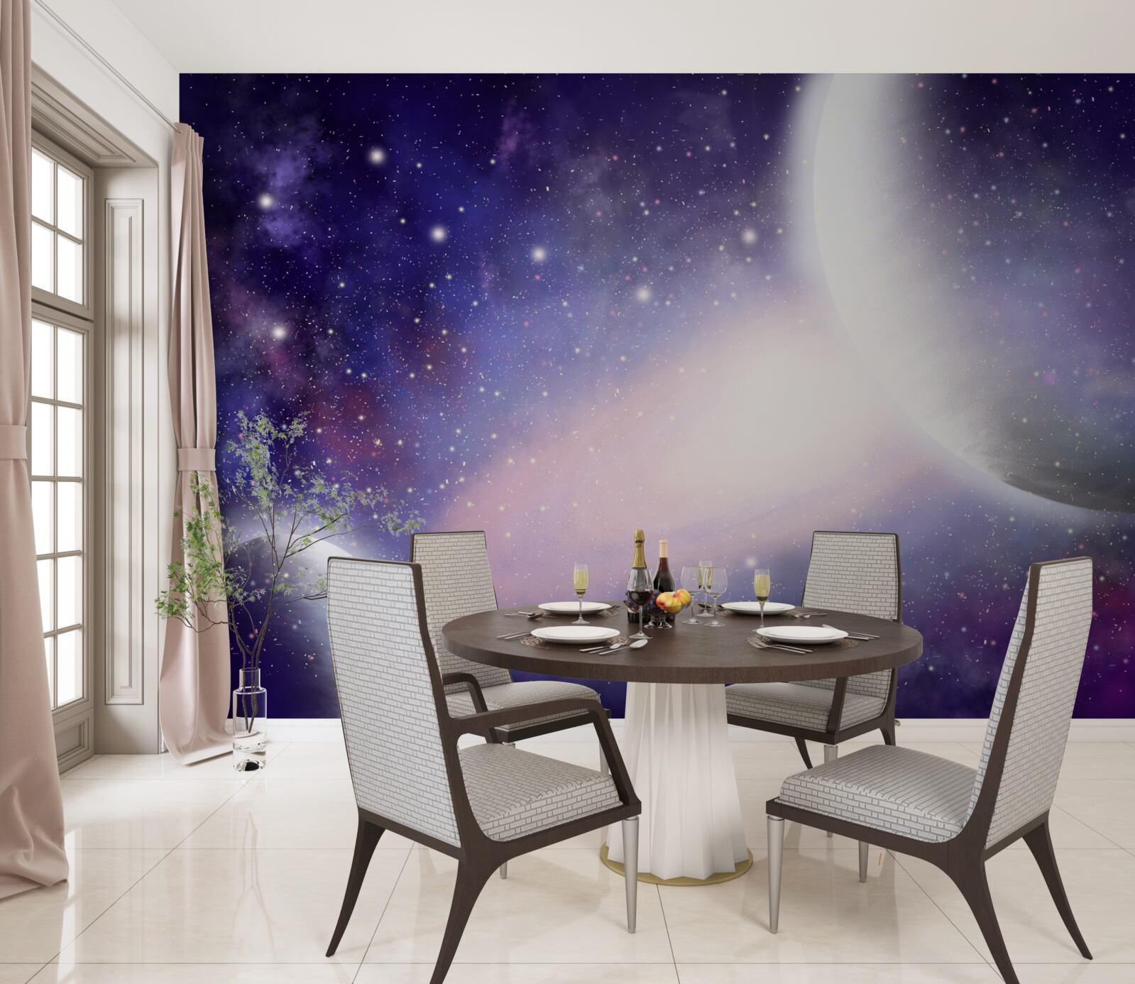 Fotobehang de hemel glanst van schoonheid