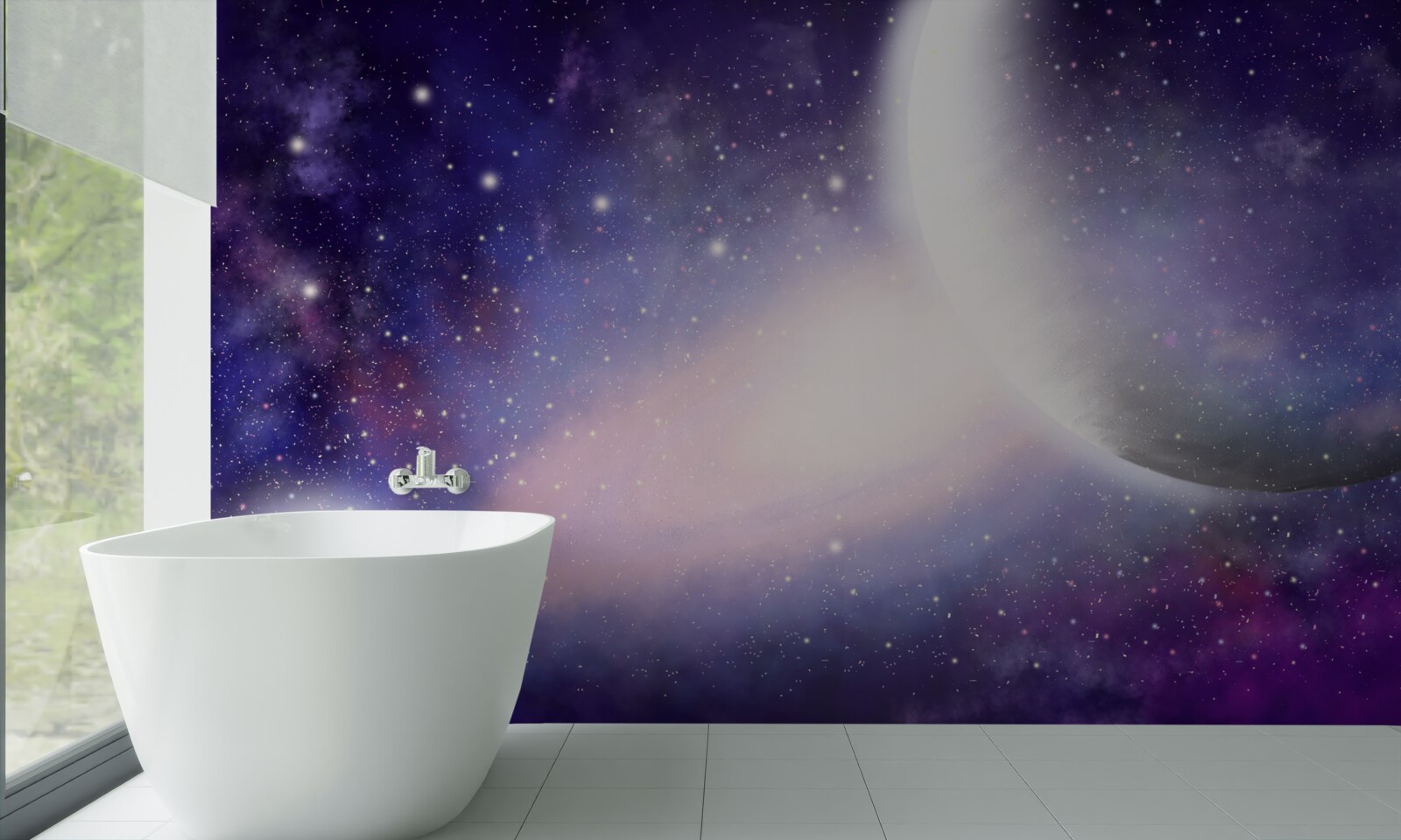 Fotobehang de hemel glanst van schoonheid