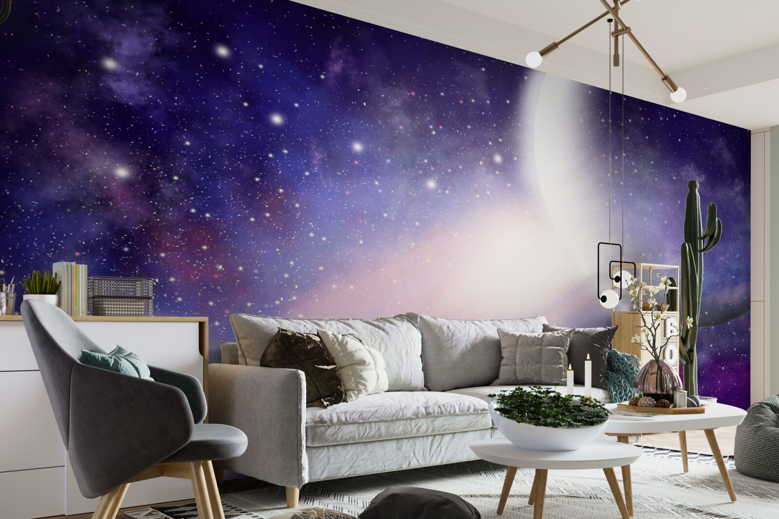 Fotobehang de hemel glanst van schoonheid