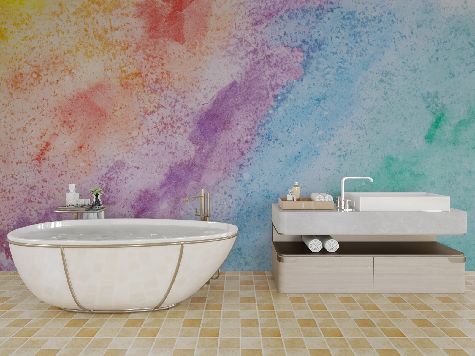 Fotobehang zand in felle kleuren