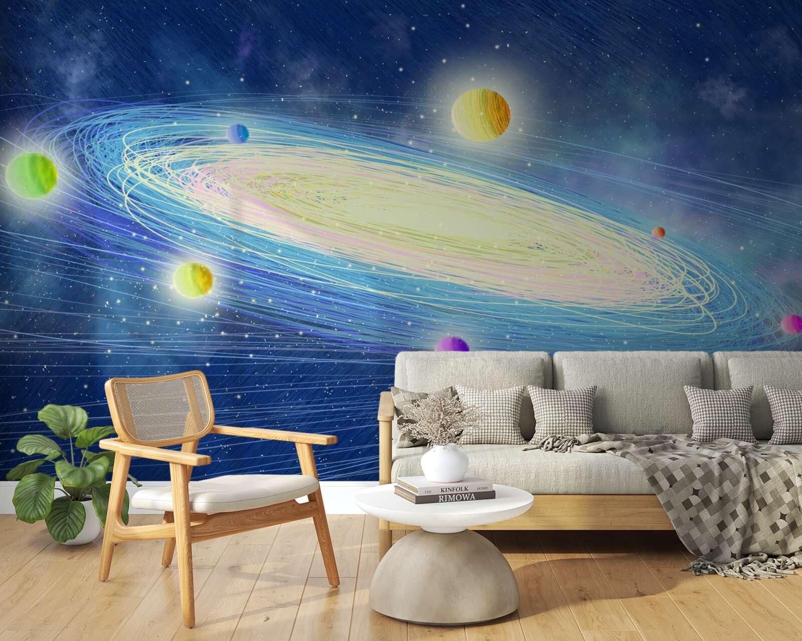 Fotobehang de omwenteling van de planeten rond de ster die we de zon noemen