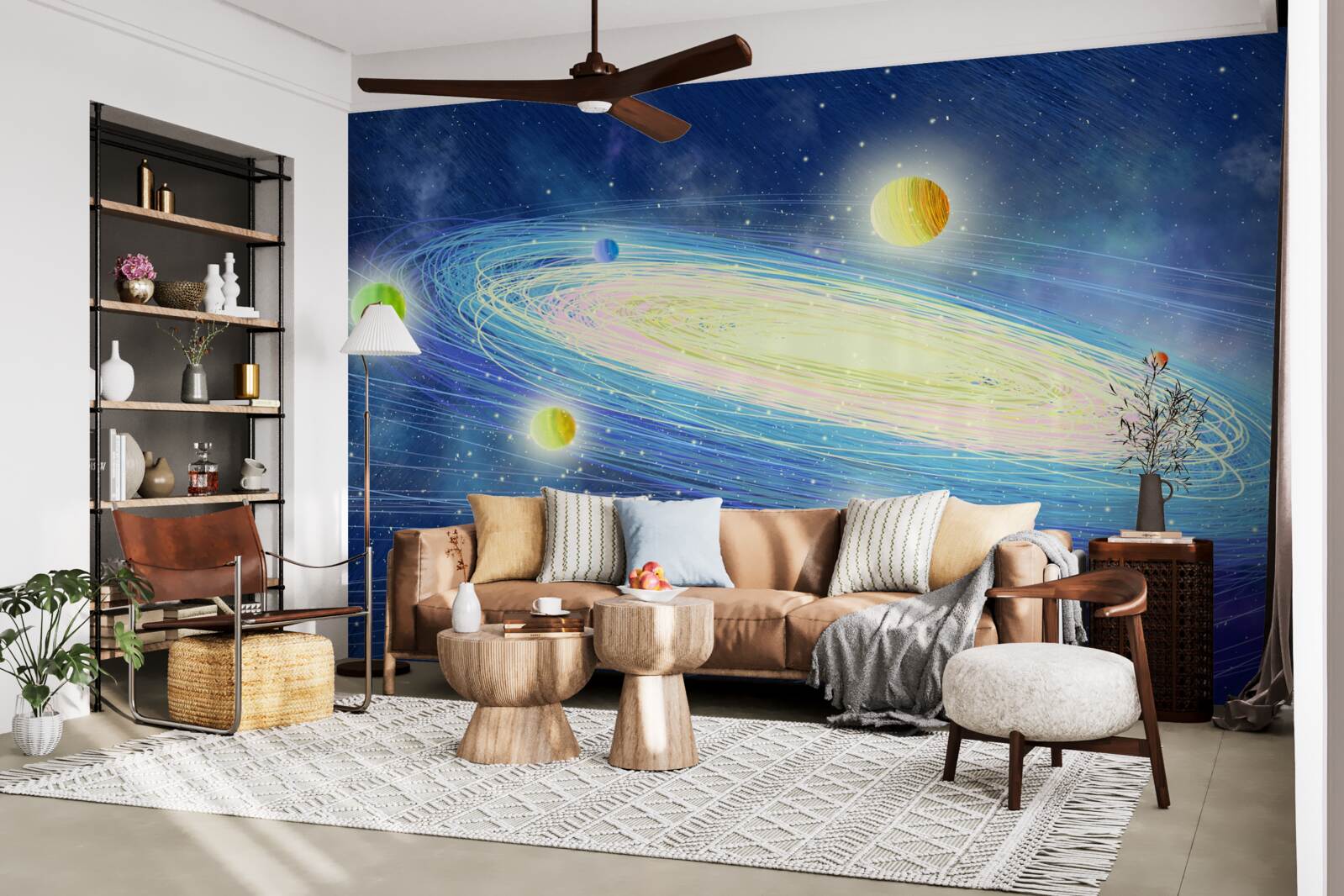 Fotobehang de omwenteling van de planeten rond de ster die we de zon noemen