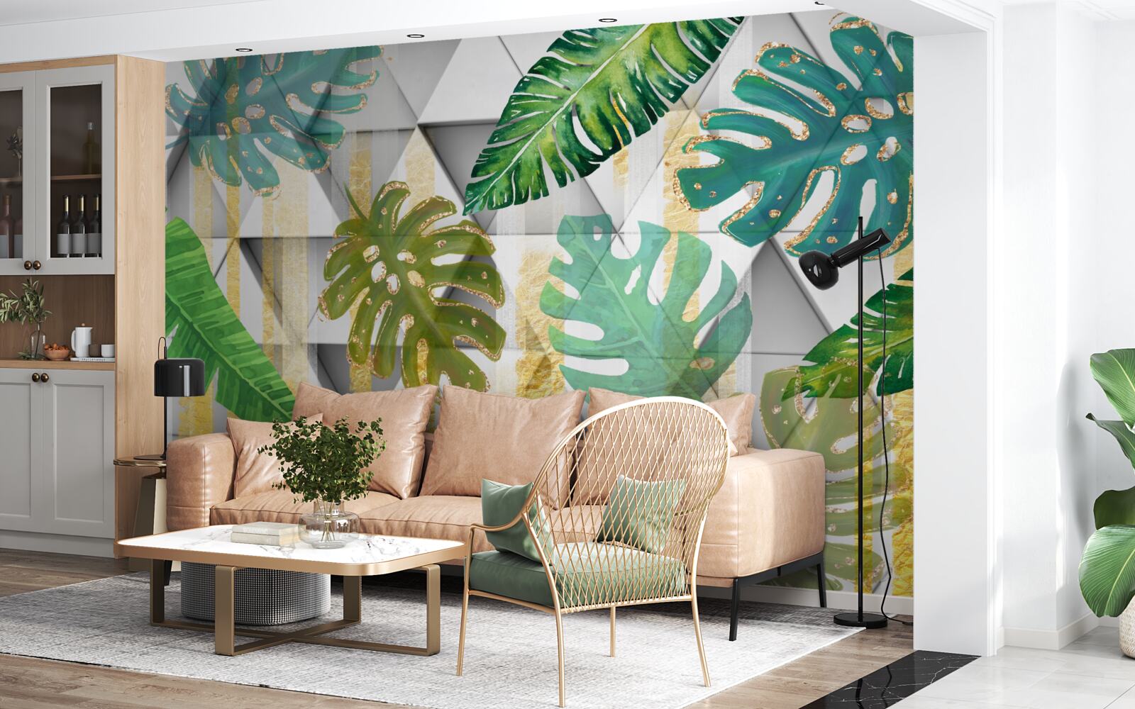 Fotobehang diversiteit van tropisch gebladerte