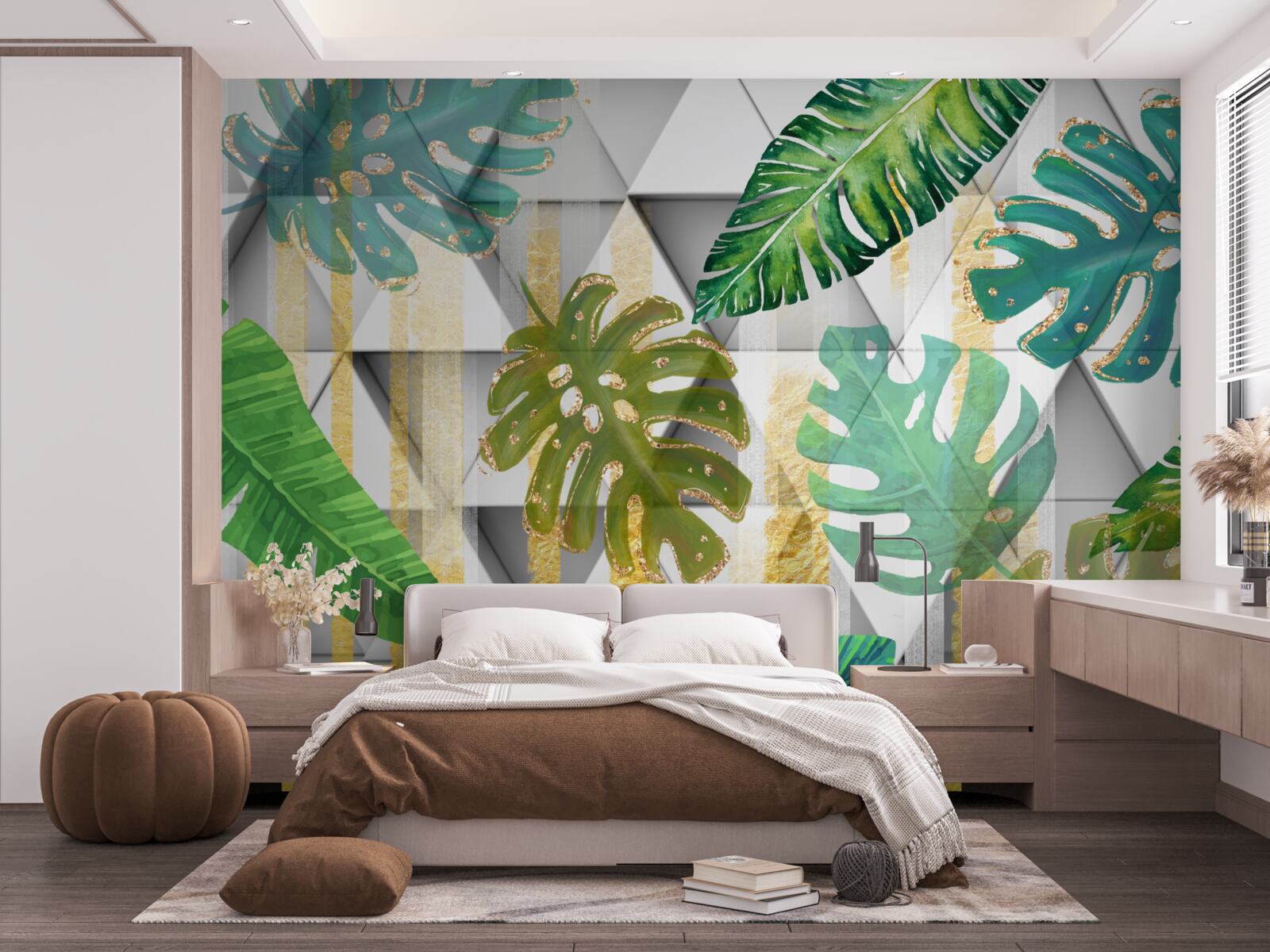 Fotobehang diversiteit van tropisch gebladerte