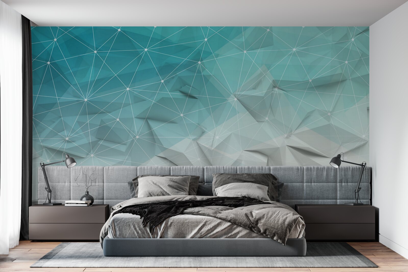 Fotobehang abstractheid van de azuurblauwe kust