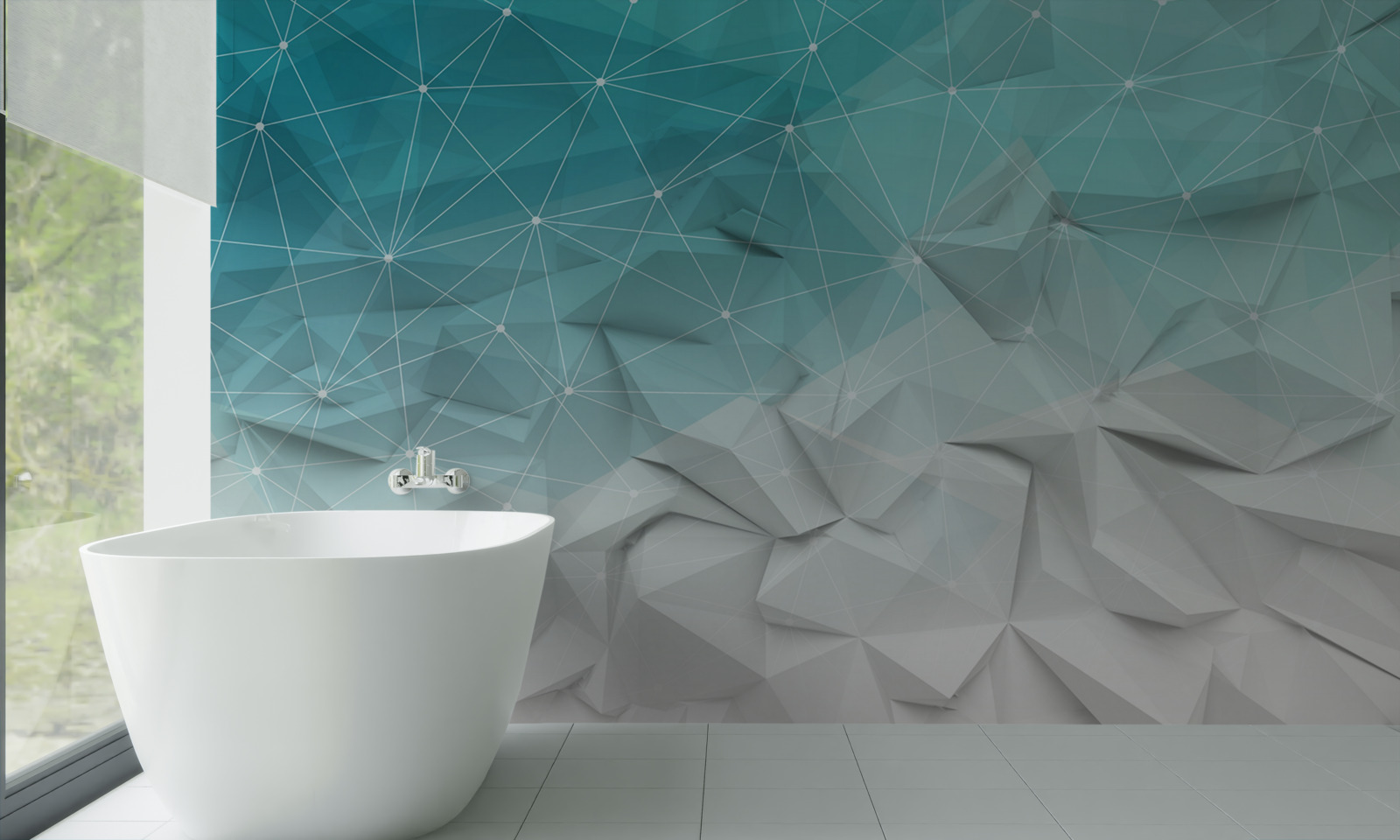 Fotobehang abstractheid van de azuurblauwe kust