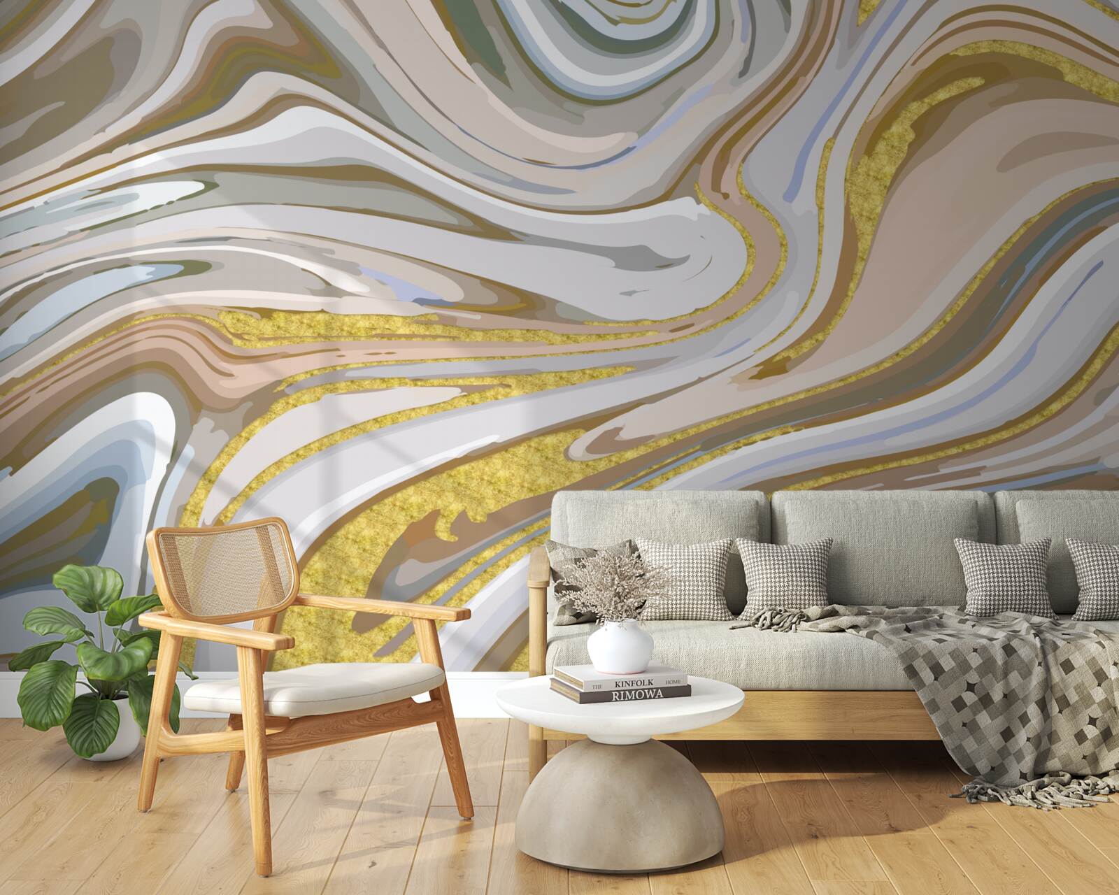 Fotobehang Combinatie van zandkorrels tijdens een storm