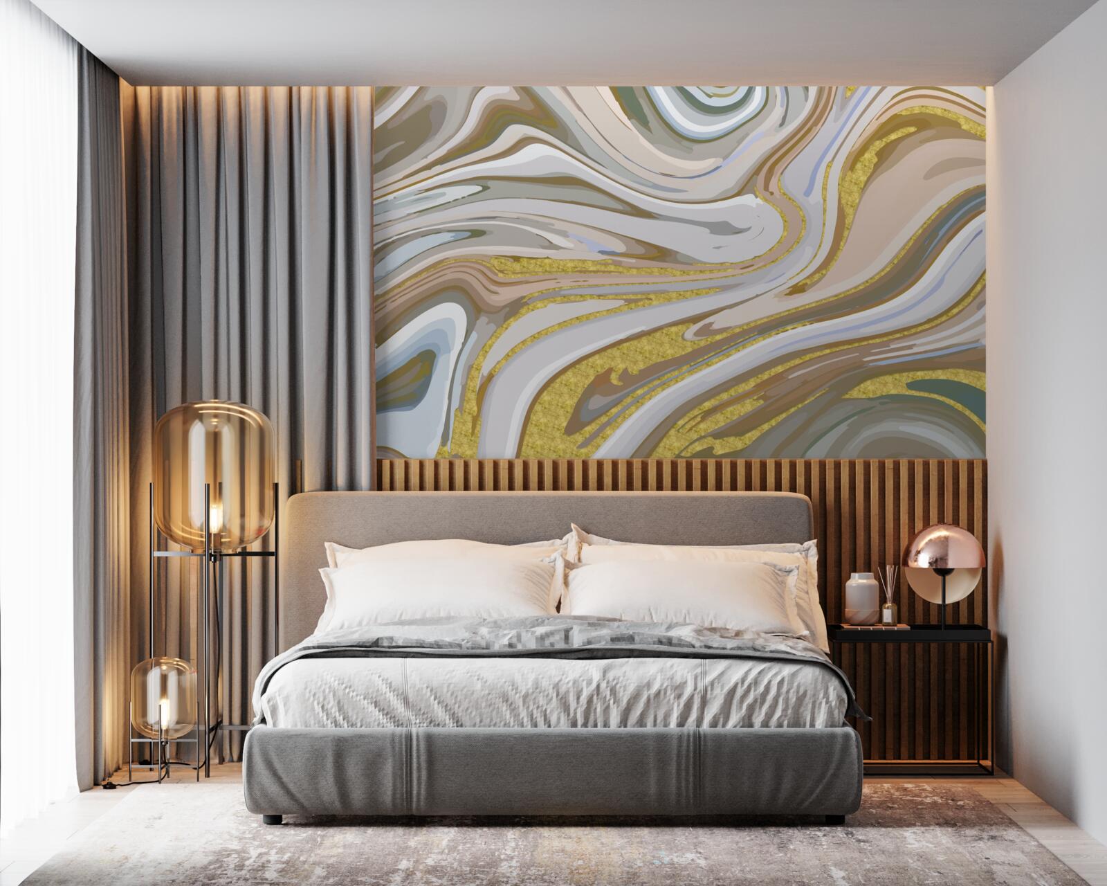 Fotobehang Combinatie van zandkorrels tijdens een storm