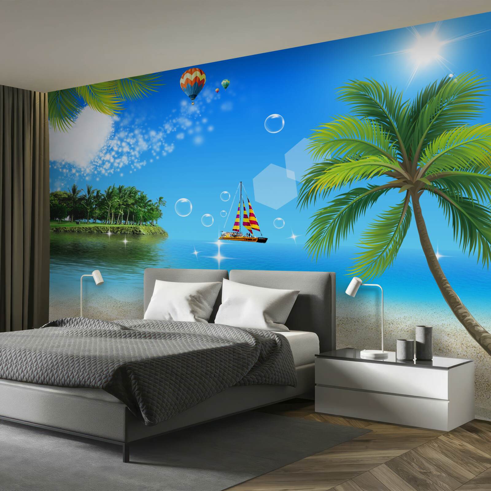 Fotobehang Uitzicht op zee en de kust