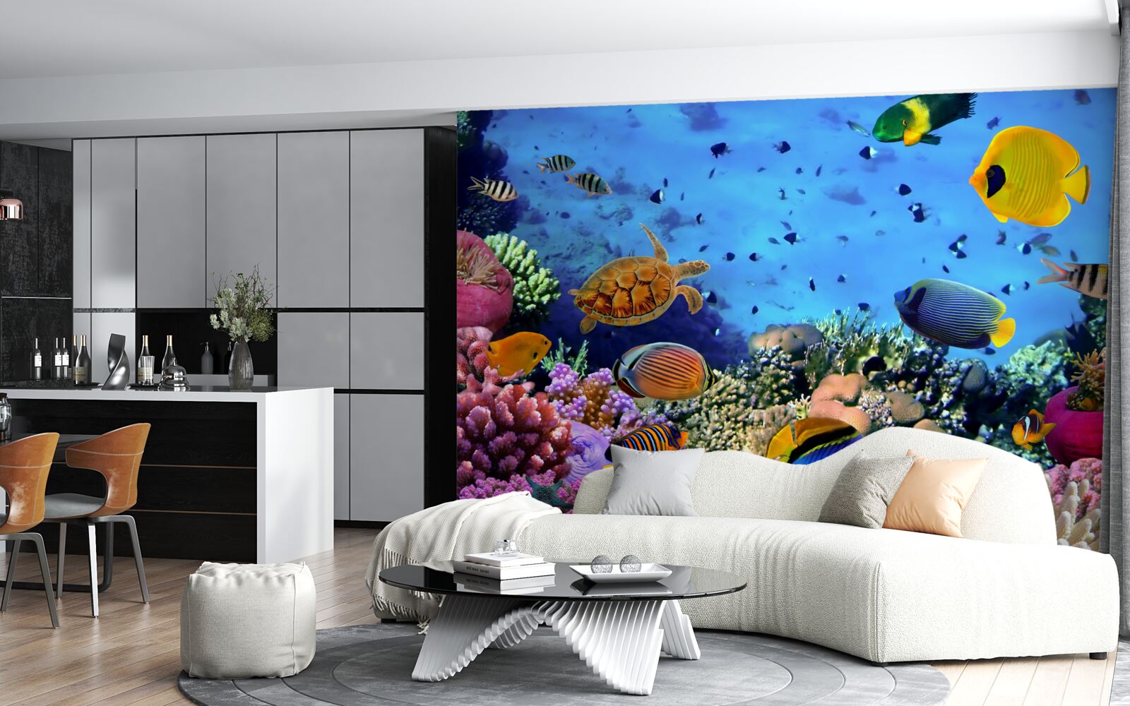 Fotobehang De diepzee zit vol onderwaterleven