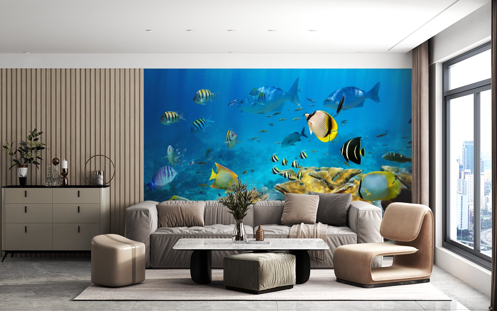 Fotobehang schattige zeedieren