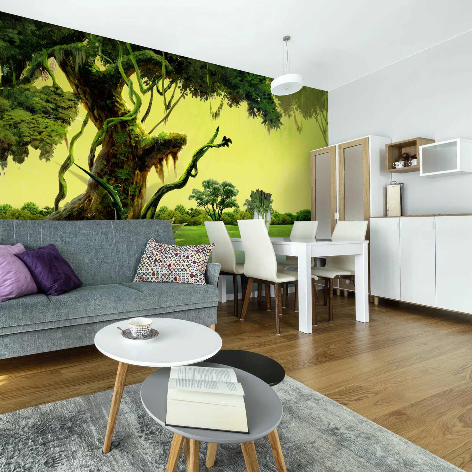 Fotobehang adembenemend groen bos