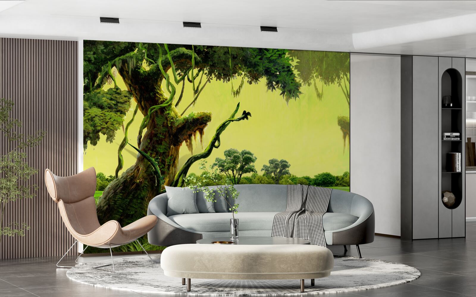 Fotobehang adembenemend groen bos