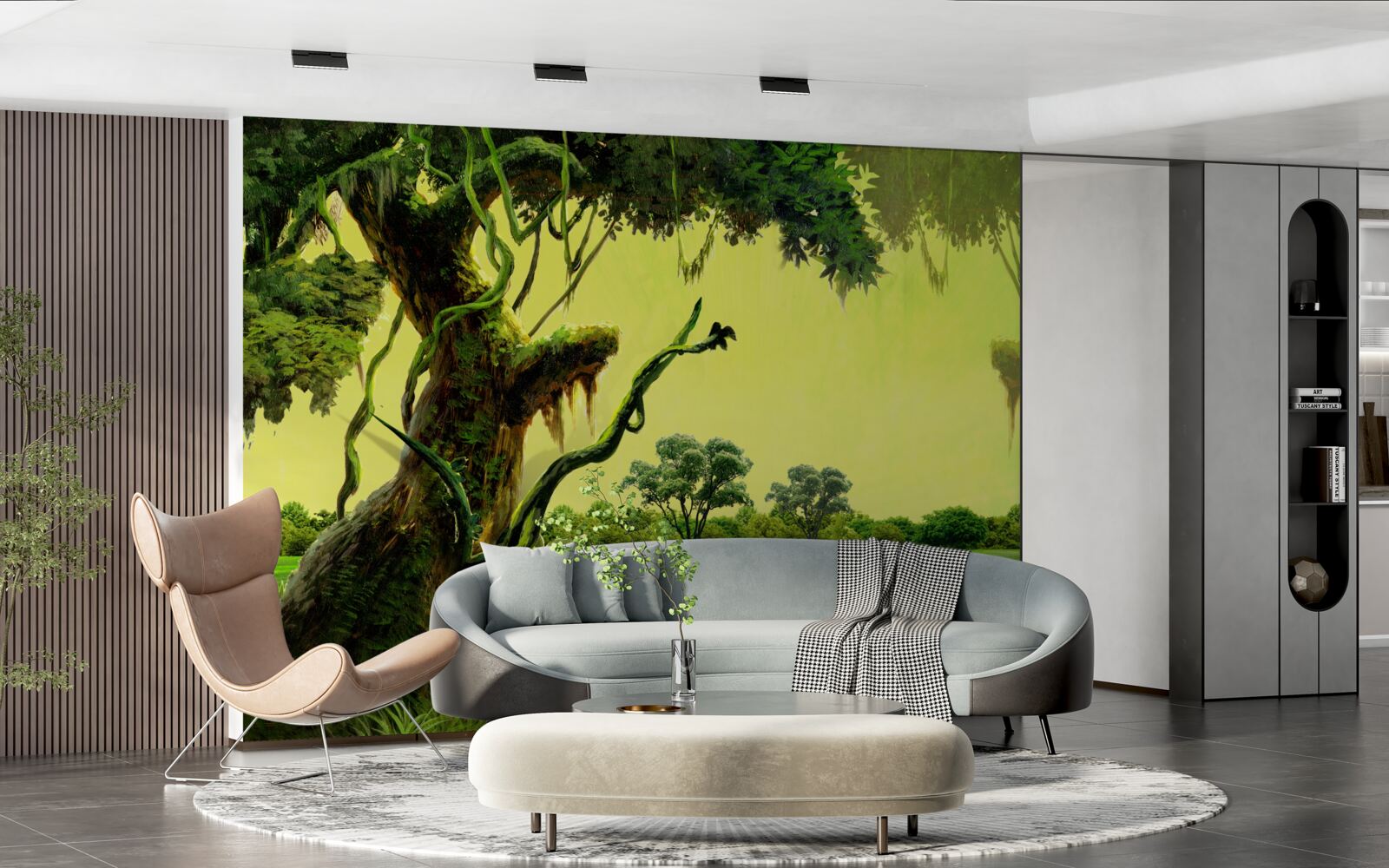 Fotobehang adembenemend groen bos