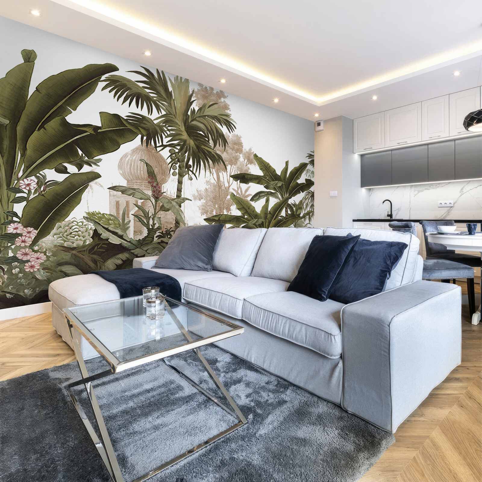 Fotobehang heiligdom tussen het groene struikgewas