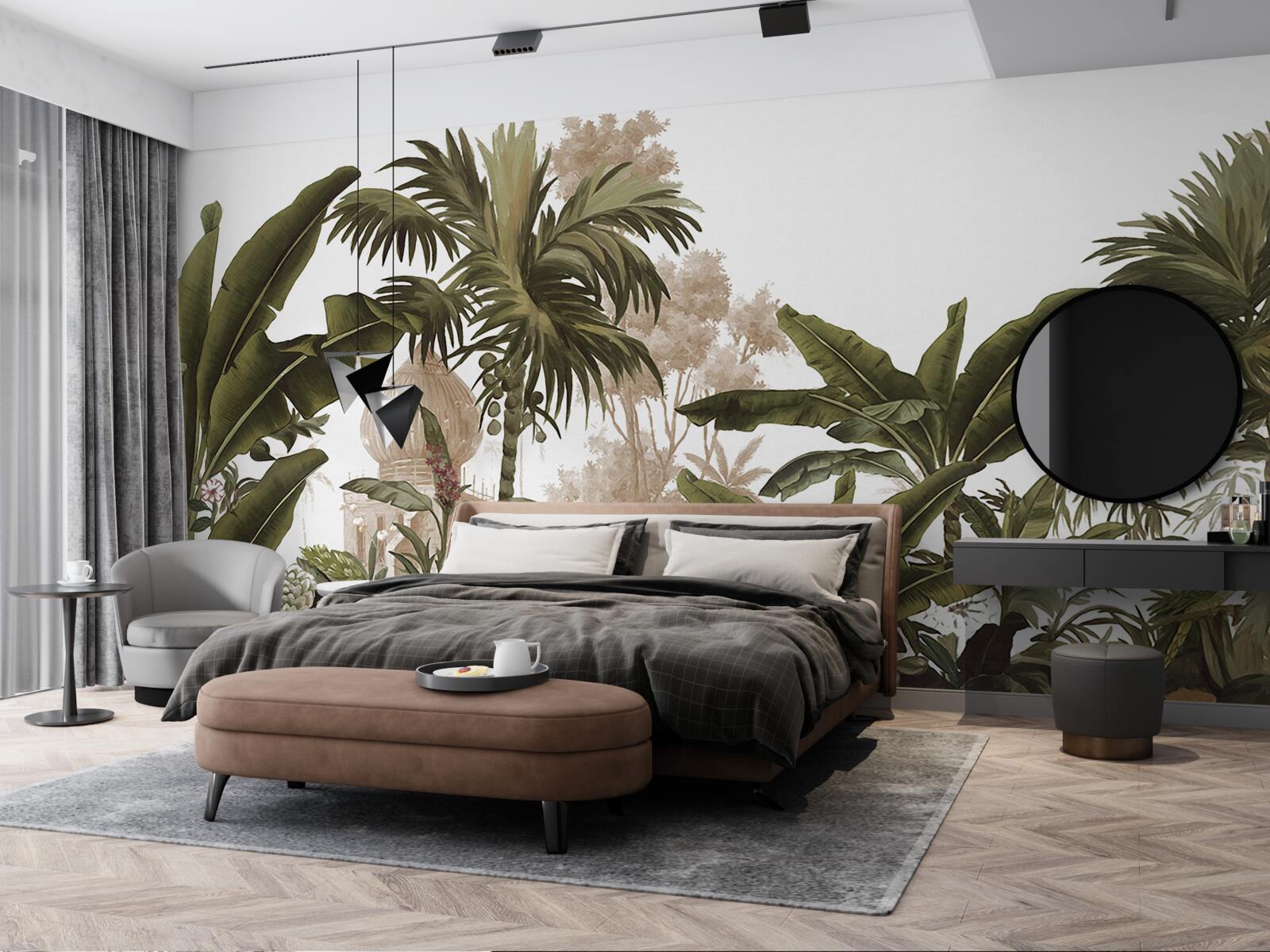 Fotobehang heiligdom tussen het groene struikgewas