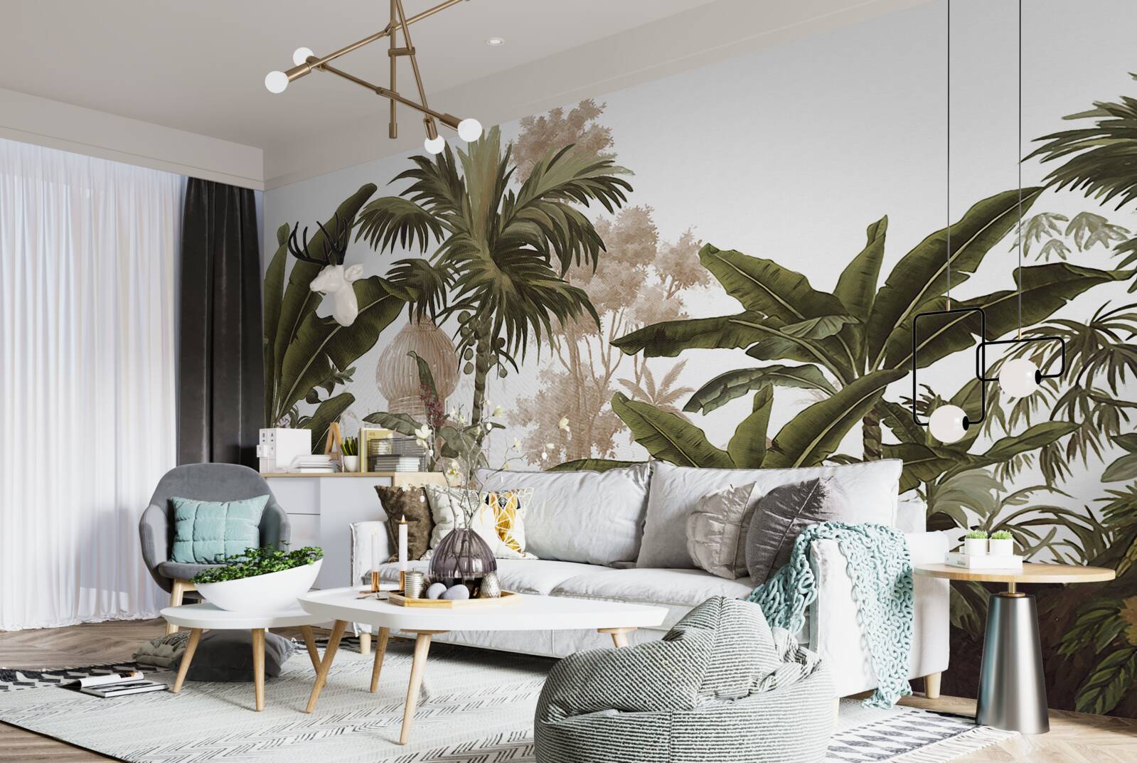 Fotobehang heiligdom tussen het groene struikgewas