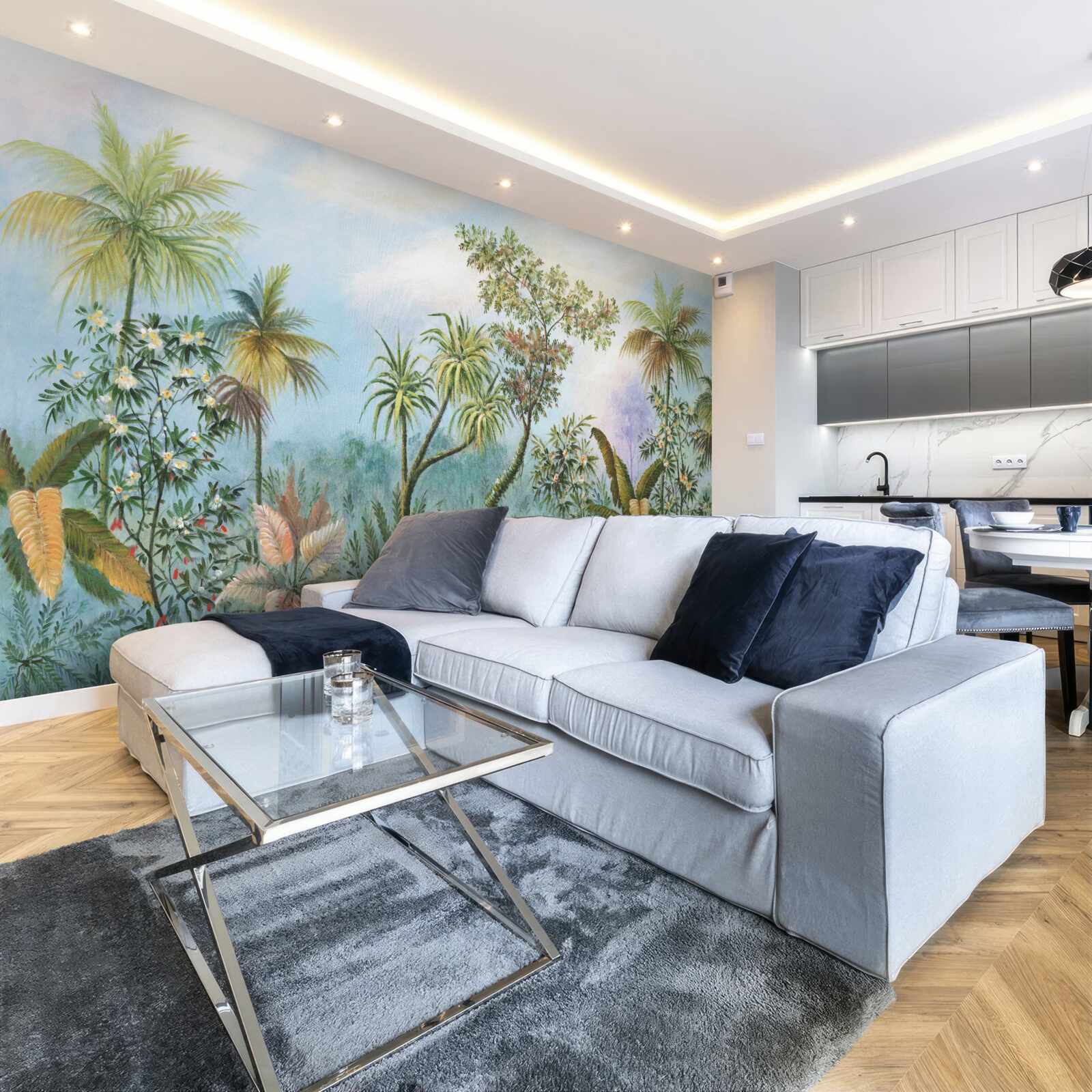 Fotobehang dagelijkse biodiversiteit van de vegetatie in bosgebieden