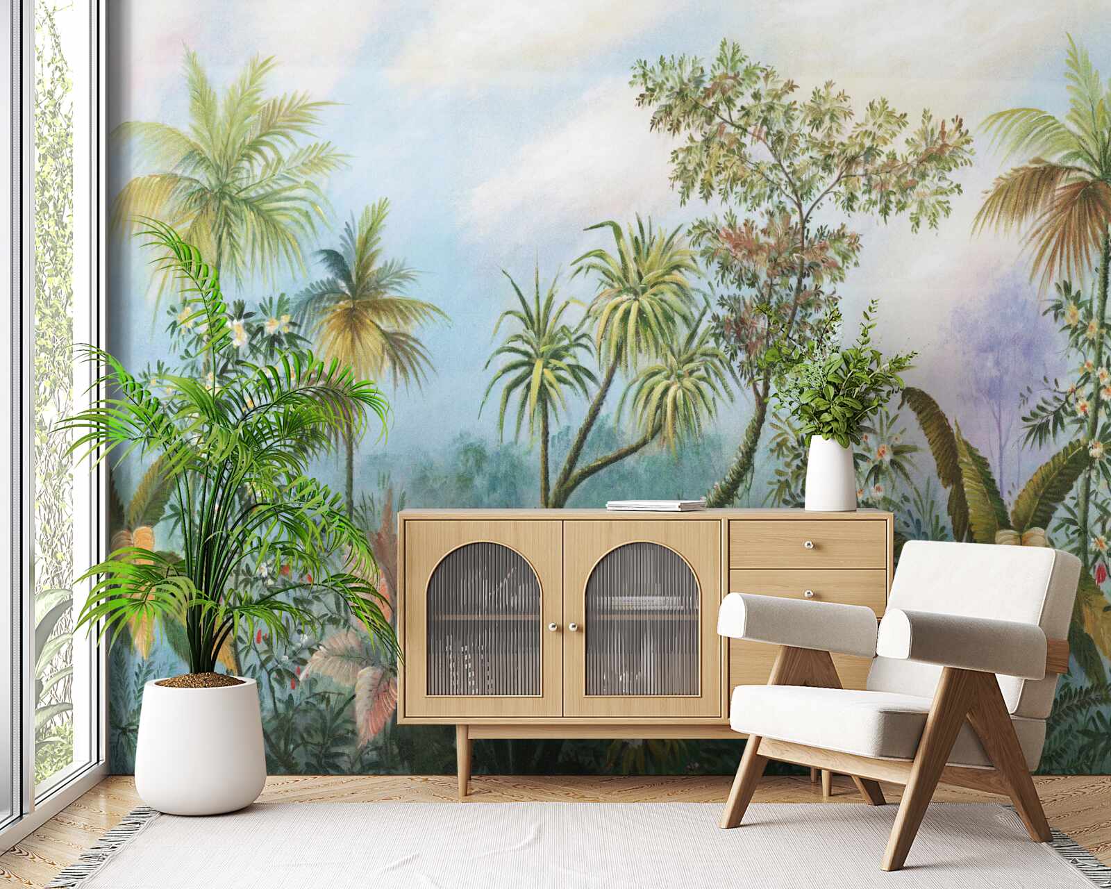 Fotobehang dagelijkse biodiversiteit van de vegetatie in bosgebieden